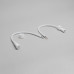 Коннектор 220В Папа-Мама 2 pin, 30см Провод Белый Каучук 2х1, IP65