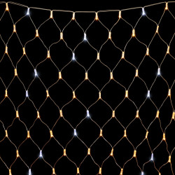 Светодиодная Сеть с Колпачком 2 x 2 м Белая с Мерцанием Белого Диода 220В, 256 LED, Провод Прозрачный ПВХ, IP65