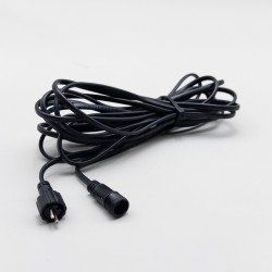 Соединитель 5м для Нитей 24В без Возможности Управления, Провод Черный ПВХ, IP65