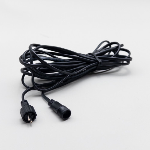 Соединитель 5м для Нитей 24В без Возможности Управления, Провод Черный ПВХ, IP65