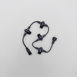 Разветвитель 5-ти Лучевой для Нитей 24В без Возможности Управления, Провод Черный ПВХ, IP65