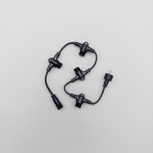 Разветвитель 5-ти Лучевой для Нитей 24В без Возможности Управления, Провод Черный ПВХ, IP65