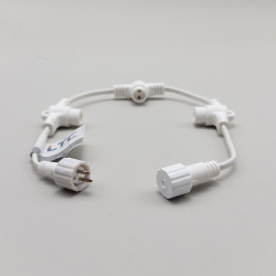 Разветвитель 3-х Лучевой для Нитей 24В без Возможности Управления, Провод Белый ПВХ, IP65