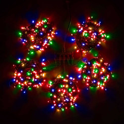 Комплект 5 Разноцветных Нитей по 20м с Мерцанием Белого Диода, 1000 LED, Провод Черный ПВХ, IP54 Комплект 5 Разноцветных Нитей по 20м с Мерцанием Белого Диода, 1000 LED, Провод Черный ПВХ, IP54