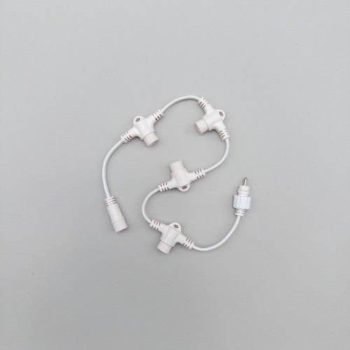 Разветвитель 5-ти Лучевой для Нитей 24В без Возможности Управления, Провод Белый ПВХ, IP65