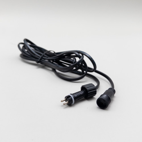 Соединитель 3м для Нитей 24В без Возможности Управления, Провод Черный ПВХ, IP65