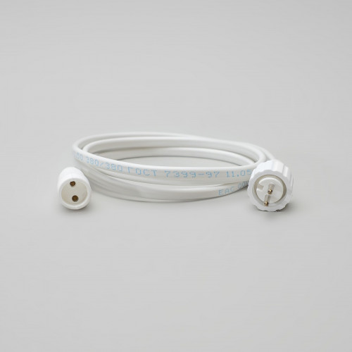 Соединитель 1м для Нитей 24В без Возможности Управления, Провод Белый ПВХ, IP65