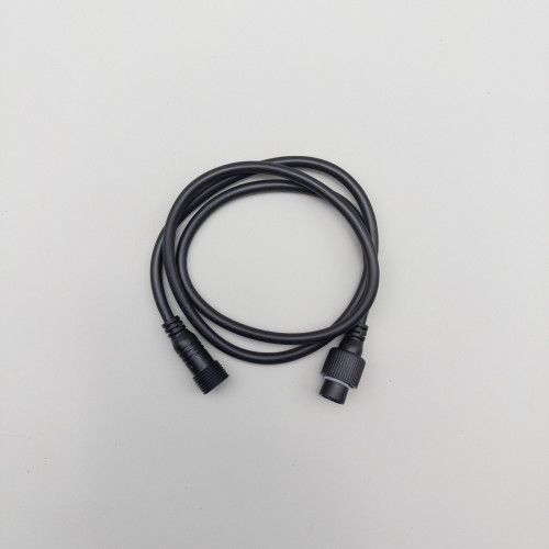 Соединитель 1м для Бахромы, Занавесов и Нитей 220В, Провод Черный Каучук, IP65