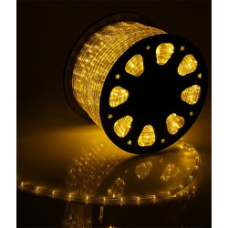 Светодиодный Дюралайт Ø13 мм Желтый 220В, 36 LED/м, Свечение 360°, IP65, Бухта 100м