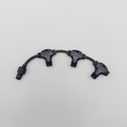 Разветвитель 3-х Лучевой для Бахромы, Занавесов и Нитей 220В без Возможности Управления, Провод Черный Каучук, IP65