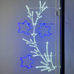 Светодиодная Консоль 'Уральские звезды' 80 х 150 см, Бело-Синяя, 220В