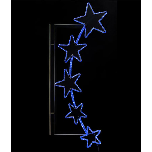 Светодиодная Консоль 'Пять Звезд' 90 x 200 см, Синяя, 220В