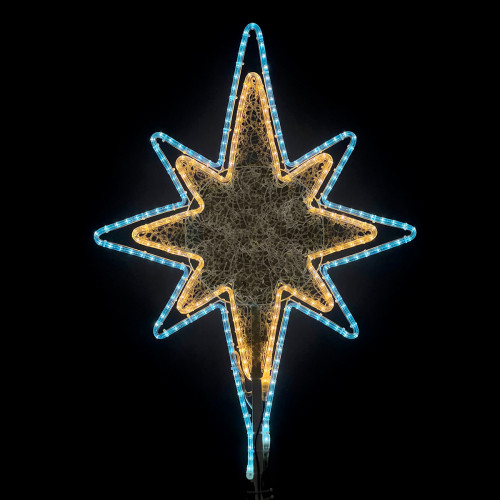 Светодиодная Макушка 'Феерия' 100 см, Микс Белого и Тепло-Белого без Снежинки, 220В