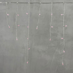 Гирлянда Бахрома на Батарейках 3 х 0,5 м Фиолетовая, 100 LED, Провод Прозрачный Силикон, IP65