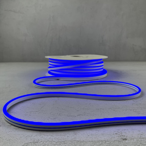 Односторонний Гибкий Неон 8х16мм Синий 12В, IP65 Односторонний Гибкий Неон 8х16мм Синий 12В, IP65