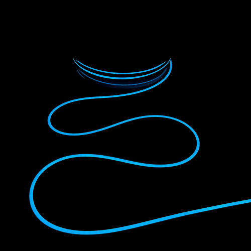 Односторонний Гибкий Неон 6х12мм Небесно-Голубой 12В, IP65