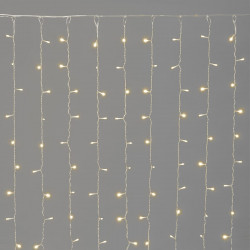 Гирлянда Занавес Облегченный 2 x 1 м Тепло-Белый 220В, 200 LED, Провод Прозрачный ПВХ, IP54
