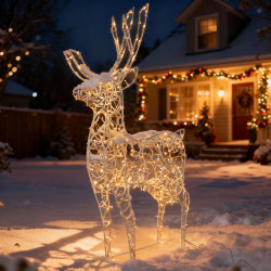 Светодиодная Фигура 'Световой Олень' 1,6м Тепло-Белый 24В, IP65