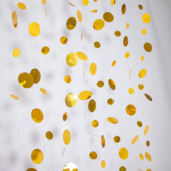 Гирлянда Нить с Пайетками 3м, Золотая