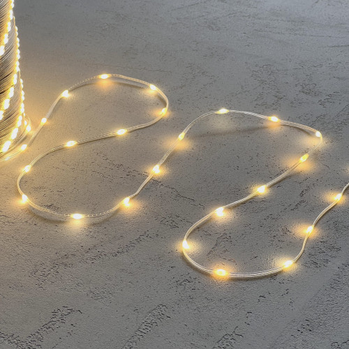 Гирлянда Роса 20м Тепло-Белая 24В, 400 LED, Провод Прозрачный ПВХ, IP65 Гирлянда Роса 20м Тепло-Белая 24В, 400 LED, Провод Прозрачный ПВХ, IP65