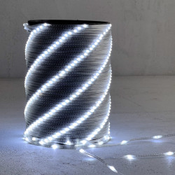 Гирлянда Роса Про 1м Белая 24В, 10 LED, Провод Прозрачный ПВХ, IP65