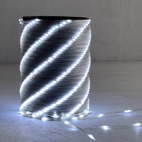 Гирлянда Роса Про 20м Белая 24В, 200 LED, Провод Прозрачный ПВХ, IP65