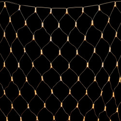 Светодиодная Сеть с Колпачком 2 x 2 м Тепло-Белая 220В, 256 LED, Провод Прозрачный ПВХ, IP65