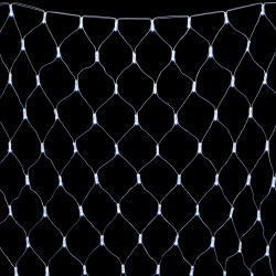 Светодиодная Сеть с Колпачком 2 x 2 м Белая 220В, 256 LED, Провод Прозрачный ПВХ, IP65