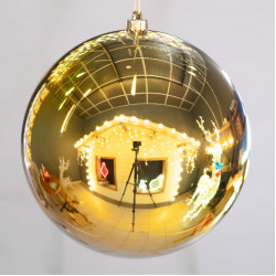 Шар на Елку Светло-Золотой, Ø25 см