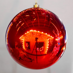 Шар на Елку Красный, Ø25 см