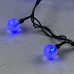 Гирлянда «Шарики» 10м Синяя 220В, Диаметр Шарика 23мм, 100 LED, Провод Черный Каучук 2,3мм, IP54 Гирлянда «Шарики» 10м Синяя 220В, Диаметр Шарика 23мм, 100 LED, Провод Черный Каучук 2,3мм, IP54