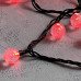 Гирлянда «Шарики» 10м Красная 220В, Диаметр Шарика 23мм, 100 LED, Провод Черный Каучук 2,3мм, IP54