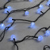 Гирлянда «Шарики» 10м Белая 220В, Диаметр Шарика 23мм, 100 LED, Провод Черный Каучук 2,3мм, IP54